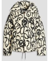 Sandro - Quilted Printed Faux Shearling Down Jacket - Lyst