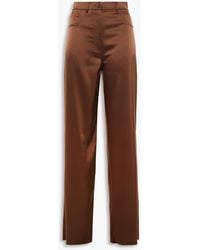 Nanushka - Drew Satin Straight-leg Pants - Lyst