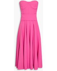 Dolce & Gabbana - Trägerloses midikleid aus crêpe - Lyst