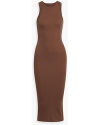 Veronica Beard - Jordy Ribbed Pima Cotton-Blend Midi Dress - Lyst