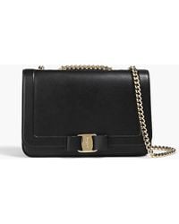 Ferragamo - Vara Bow Leather Shoulder Bag - Lyst