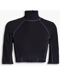 Jacquemus - Tuba Cropped Jersey Turtleneck Top - Lyst