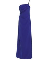 Boutique Moschino One-shoulder Draped Stretch-crepe Gown - Multicolour