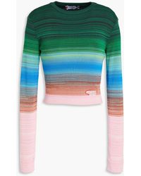 Missoni - Embroidered Space-dyed Cotton-blend Sweater - Lyst