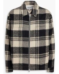 FRAME - Checked Cotton And Wool-blend Jacket - Lyst