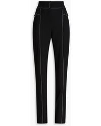 Boutique Moschino - Topstitched Twill Straight-leg Pants - Lyst