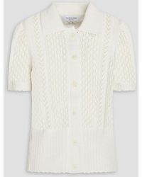 Thom Browne - Ottoman Cable-knit Cotton Cardigan - Lyst