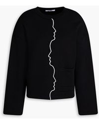 Vivetta - Embroidered French Cotton-blend Terry Sweatshirt - Lyst
