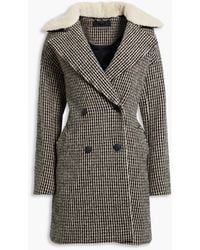 Rag & Bone - Mina Double-breasted Houndstooth Wool-blend Tweed Coat - Lyst