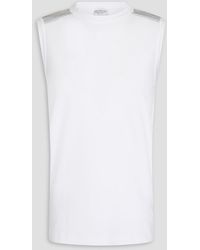 Brunello Cucinelli - Bead-embellished Cotton-jersey Top - Lyst