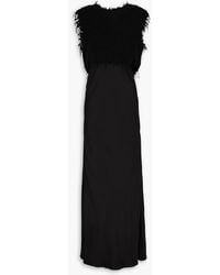 Jil Sander - Layered Fringed Bouclé-Tweed Maxi Dress - Lyst