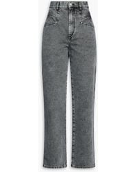 Isabel Marant - Dileskoa Acid-wash High-rise Straight-leg Jeans - Lyst