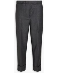Thom Browne - Cropped Wool-twill Tapered Pants - Lyst