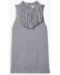 Lafayette 148 New York - Fringed Cashmere And Merino Wool-blend Sweater - Lyst