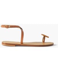 Amanu - The Kigali Agate-Embellished Leather Sandals - Lyst