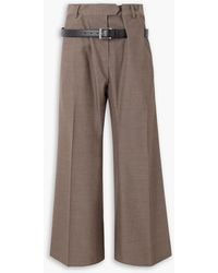 Acne Studios - Belted Wool Wide-Leg Pants - Lyst