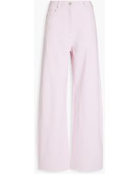 REMAIN Birger Christensen - Striped High-rise Wide-leg Jeans - Lyst