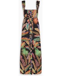 FARM Rio - Midikleid aus einer TM-baumwollmischung mit floralem print und rüschen - Lyst