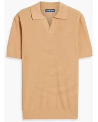 Frescobol Carioca - Rino Waffle-knit Cotton And Silk-blend Polo Shirt - Lyst