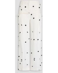 Jacquemus - Criollo Brodé Polka-Dot Canvas Wide-Leg Pants - Lyst