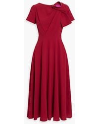 ROKSANDA - Bow-embellished Crepe Midi Dress - Lyst