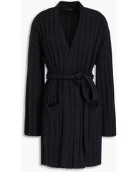 JOSEPH - Belted Ribbed Cashmere Cardigan - Lyst