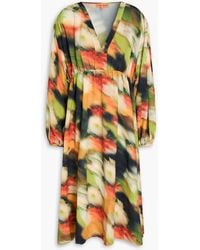 Stine Goya - Veroma Printed Crepe Midi Dress - Lyst