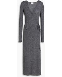Claudie Pierlot - Midikleid aus wolle mit wickeleffekt - Lyst