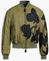 McQueen - Printed Quilted Shell Bomber Jacket - Lyst