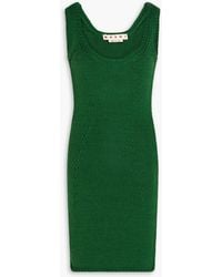 Marni - Pointelle-knit Wool Mini Dress - Lyst