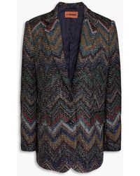 Missoni - Embellished Intarsia-knit Blazer - Lyst