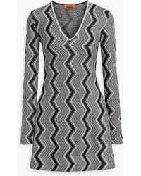 Missoni - Crochet-Knit Mini Dress - Lyst