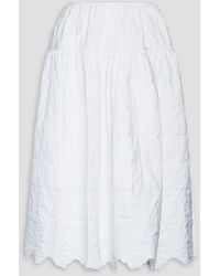 Cecilie Bahnsen - Rosie Tiered Cotton-Blend Jacquard Midi Skirt - Lyst