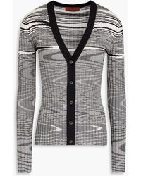 Missoni - Space-dyed Ribbed Cashmere And Silk-blend Cardigan - Lyst