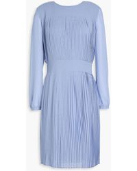 Emporio Armani - Kleid aus webstoff mit falten - Lyst
