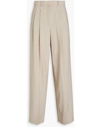 Theory - Hose aus einer wollmischung mit geradem bein und falten - Lyst