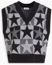 Sandro - Jacquard-knit Wool Vest - Lyst