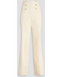 Giuliva Heritage - Sailor Button-detailed Cotton-blend Gabardine Bootcut Pants - Lyst