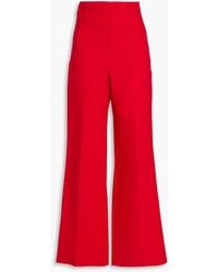 Roland Mouret - Wool And Silk-Blend Crepe Wide-Leg Pants - Lyst