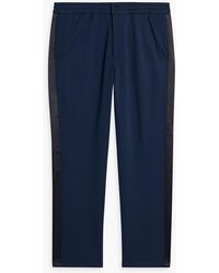 Dunhill - Satin-trimmed Jersey Pants - Lyst