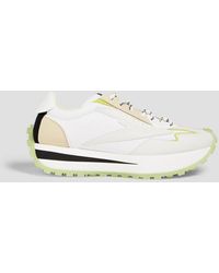 Stella McCartney - Canvas And Faux Leather Sneakers - Lyst