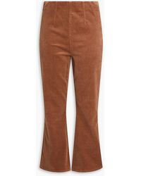 Veronica Beard - Carson Cotton-Blend Corduory Flared Pants - Lyst