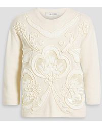 Valentino Garavani - Embellished Wool And Cashmere-blend Sweater - Lyst