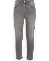 IRO - Aze hoch sitzende cropped jeans mit schmalem bein in ausgewaschener optik - Lyst