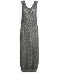 Brunello Cucinelli - Sequin-embellished Open-knit Maxi Dress - Lyst