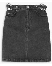 JW Anderson - Chain-embellished Denim Mini Skirt - Lyst