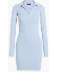ATM - Ribbed Cotton And Cashmere-blend Mini Dress - Lyst