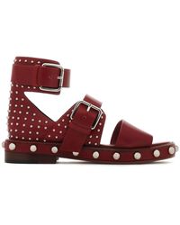 Red(V) - Studded Leather Sandals - Lyst