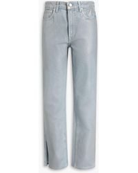 GRLFRND - Harlow Coated High-rise Straight-leg Jeans - Lyst