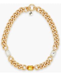 Rosantica - Spartito Gold-tone Crystal Necklace - Lyst